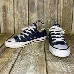 Converse All Star Navy Canvas Low Top Lace-Up Sneaker Womens Sz 6